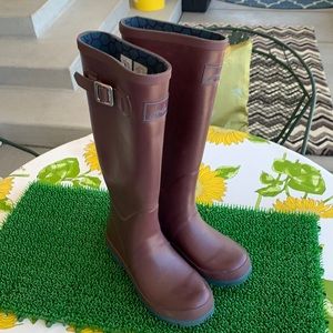 Joules Biker Moto Wellies Tall Rubber 
